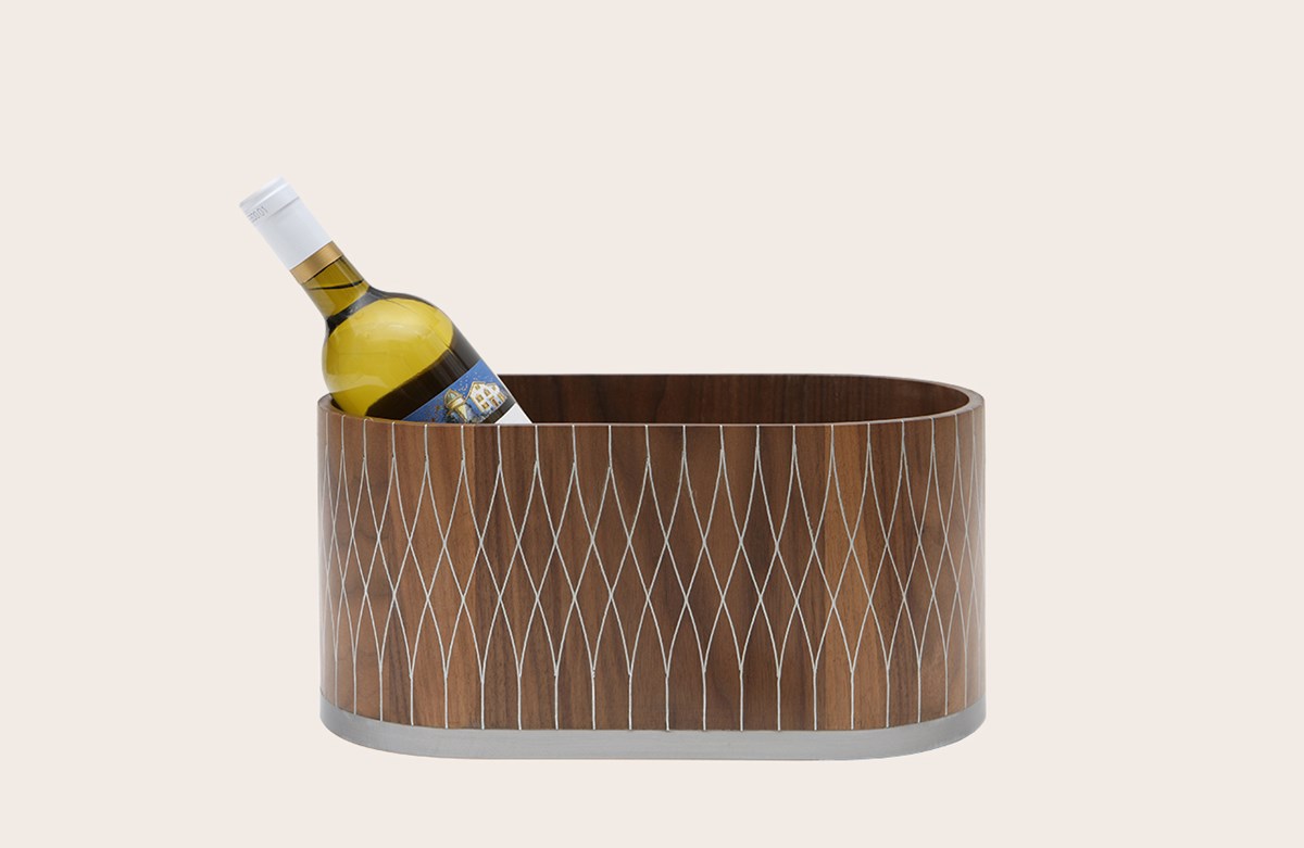 Bar ice bucket with  corkscrew